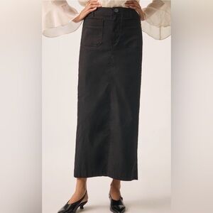 Anthropologie Maeve Colette Skirt Maxi Black Medium